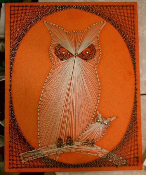 owl string art