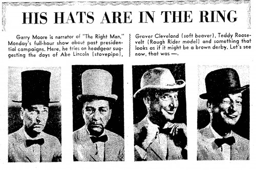 san antonio light oct 23 1960 garry moore in presidential hats