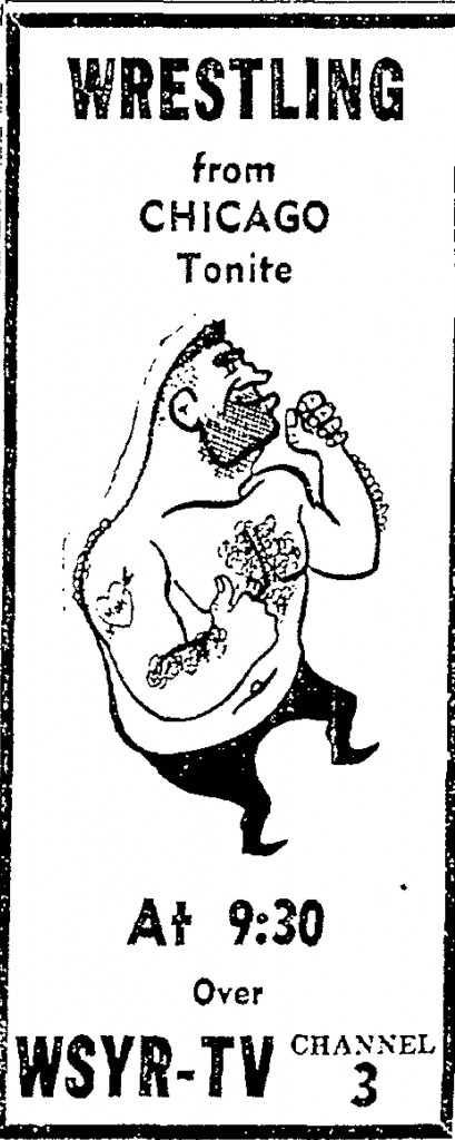 wrestling 1954 syracuse post standard