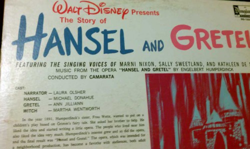 story of hansel and gretel disney record