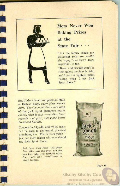 jack sprat flour ad in cookbook