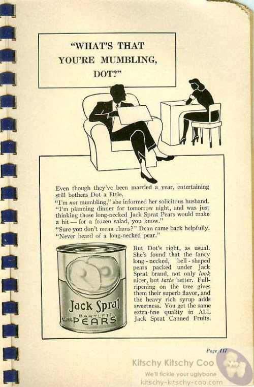 vintage jack sprat ad pears