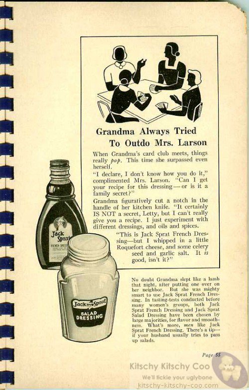 vintage jack sprat cookbook advertising