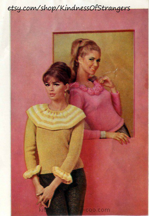 vintage knit girlie sweaters