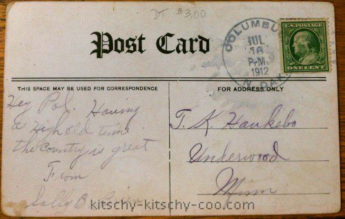 funny things 1912 postcard
