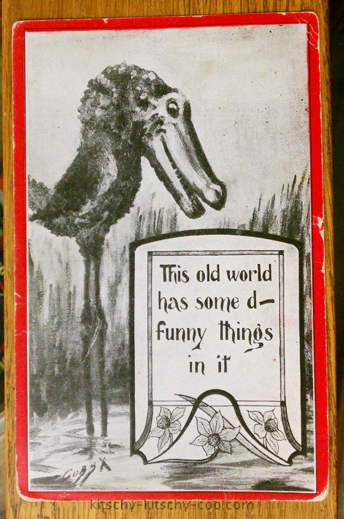 funny things postcard