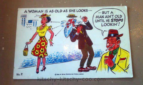 vintage aging humor postcard