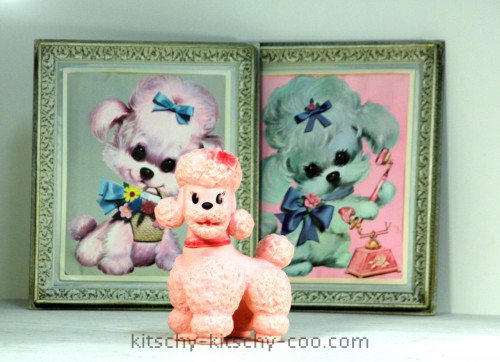 pink poodles and mid-century kitschy dogs