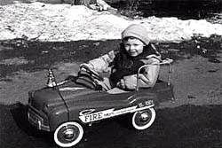 Vintage Film of Boy & Pedal Car, Winter, 1957